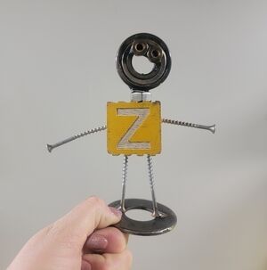 Block Bot Yellow Z Figurine